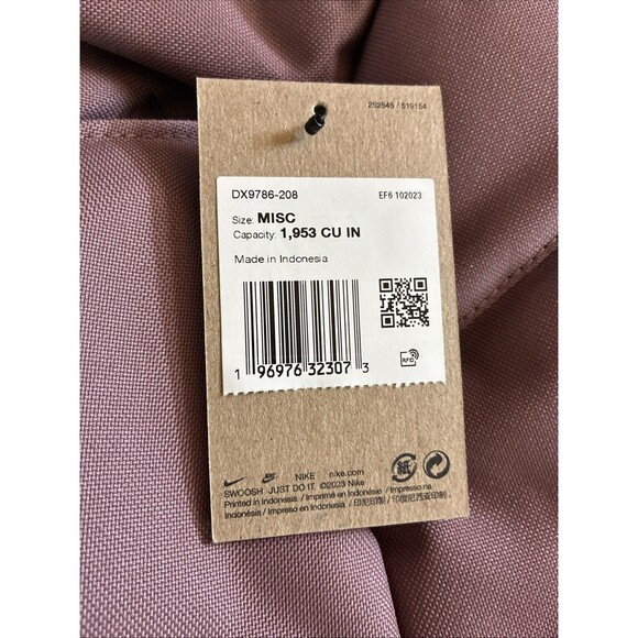Nike Hoops Elite Backpack 32L Smokey Mauve DX0786-208 New with No Zipper Tags - Picture 2 of 5